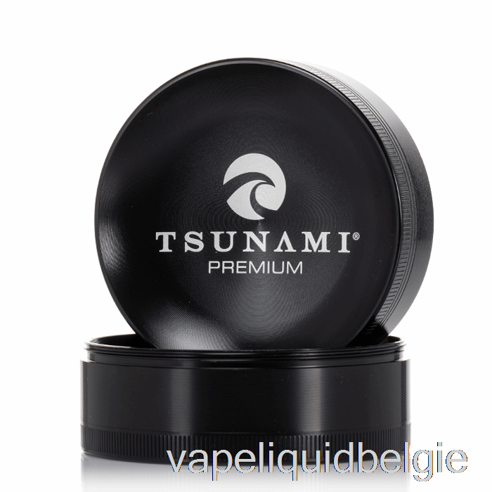 Vape Smaken Tsunami 2.95inch 4-delige Verzonken Top Grinder Zwart (75mm)